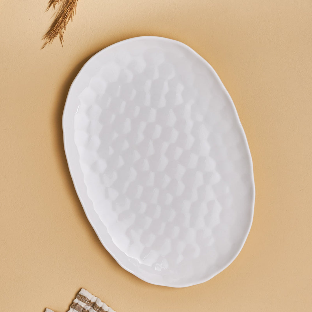 Karaca Bomonti Serveringsfad, 26 cm | Hvid Porcelæn - Løven Home