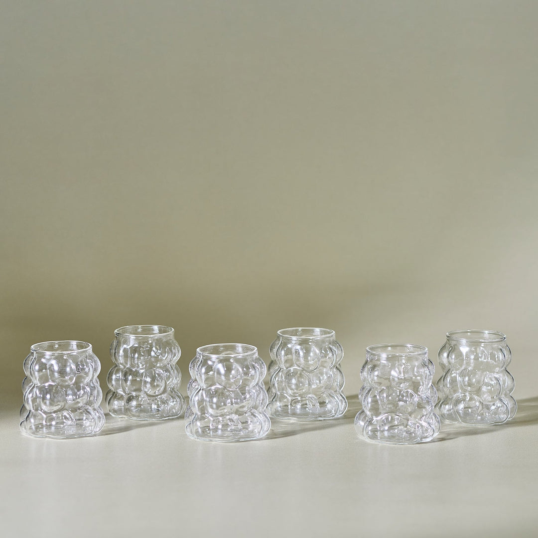 Karaca Bubble Glas – 6 stk. 90 ml - Løven Home