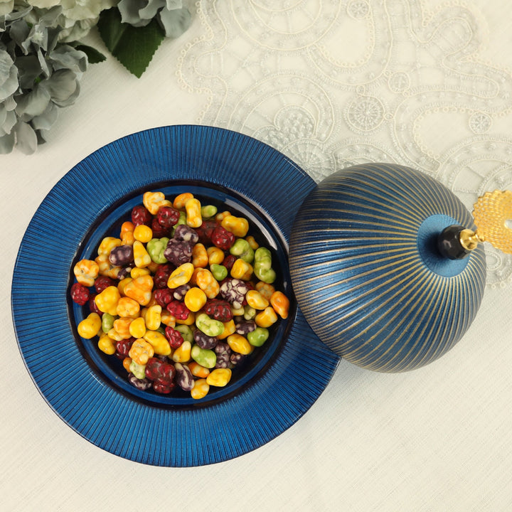 Karaca Candy Blå Tyrkisk Delight Skål m/Låg - 20 cm - Løven Home