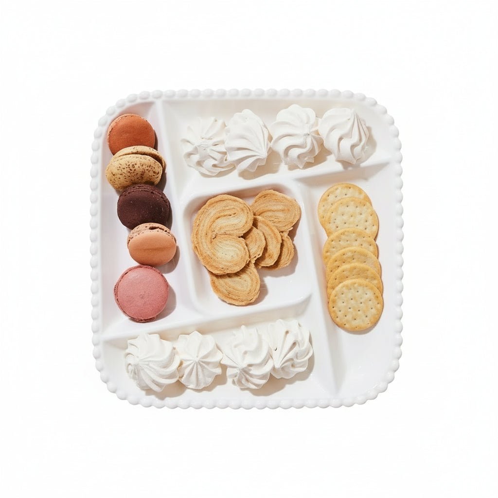 Karaca Carmen Perla Firkantet Serveringstallerken | 5 rum – 27 cm - Løven Home