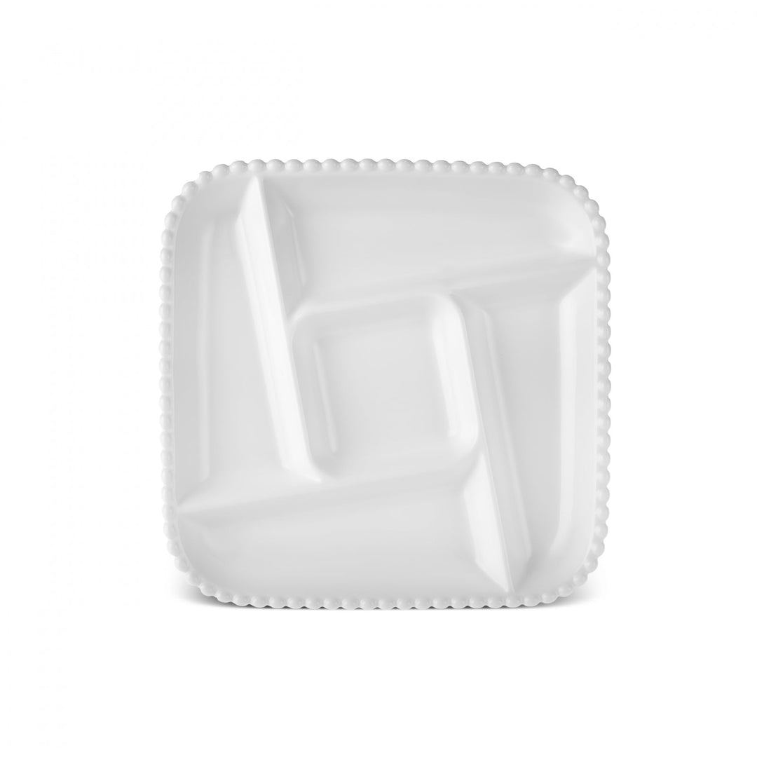 Karaca Carmen Perla Firkantet Serveringstallerken | 5 rum – 27 cm - Løven Home