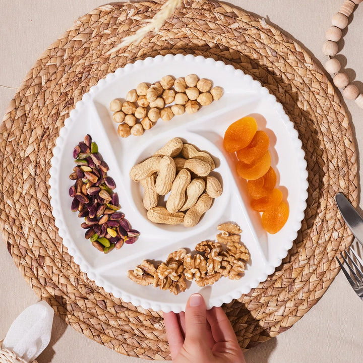 Karaca Carmen Perla Rund Serveringstallerken | 5 rum – 27 cm - Løven Home