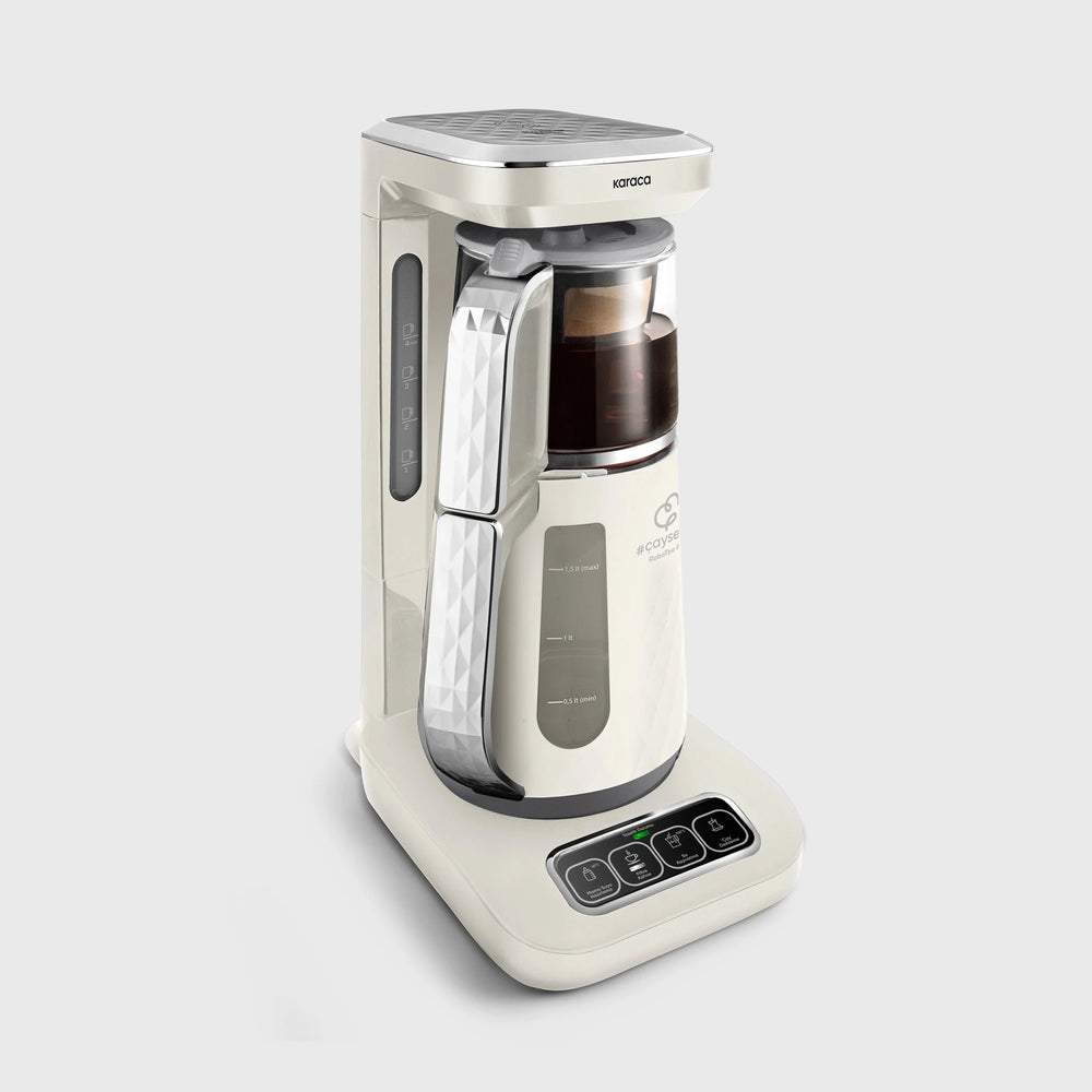 Karaca Çaysever Robotea Pro Quartz 4 - i - 1 talende te - og kaffemaskine – Creamy - Løven Home