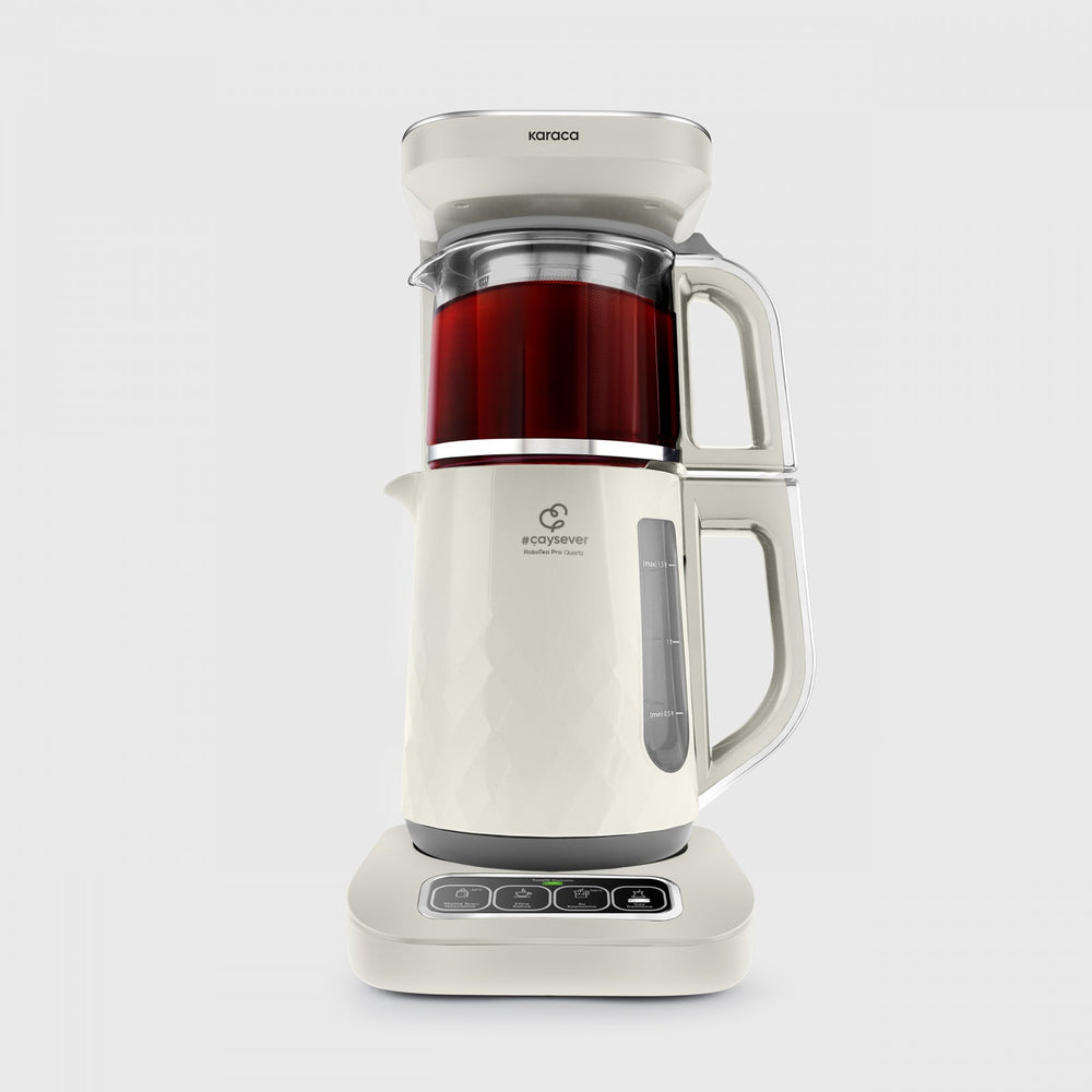Karaca Çaysever Robotea Pro Quartz 4 - i - 1 talende te - og kaffemaskine – Creamy - Løven Home