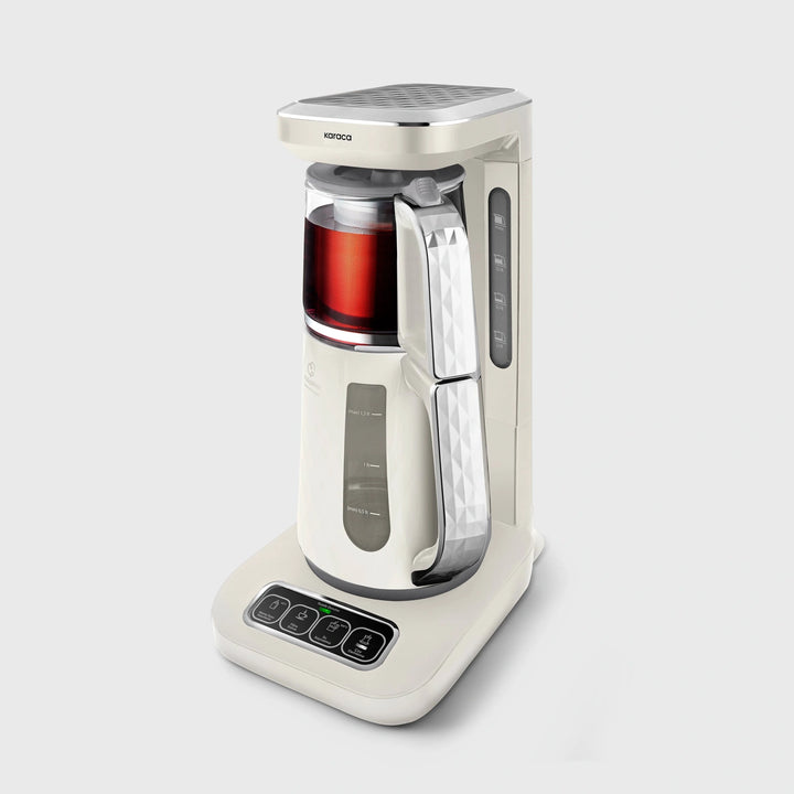 Karaca Çaysever Robotea Pro Quartz 4 - i - 1 talende te - og kaffemaskine – Creamy - Løven Home