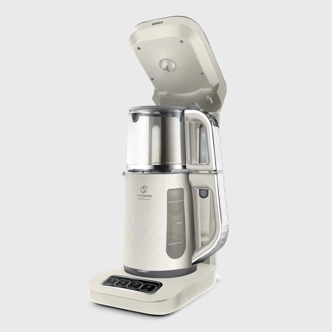 Karaca Çaysever Robotea Pro Quartz 4 - i - 1 talende te - og kaffemaskine – Creamy - Løven Home