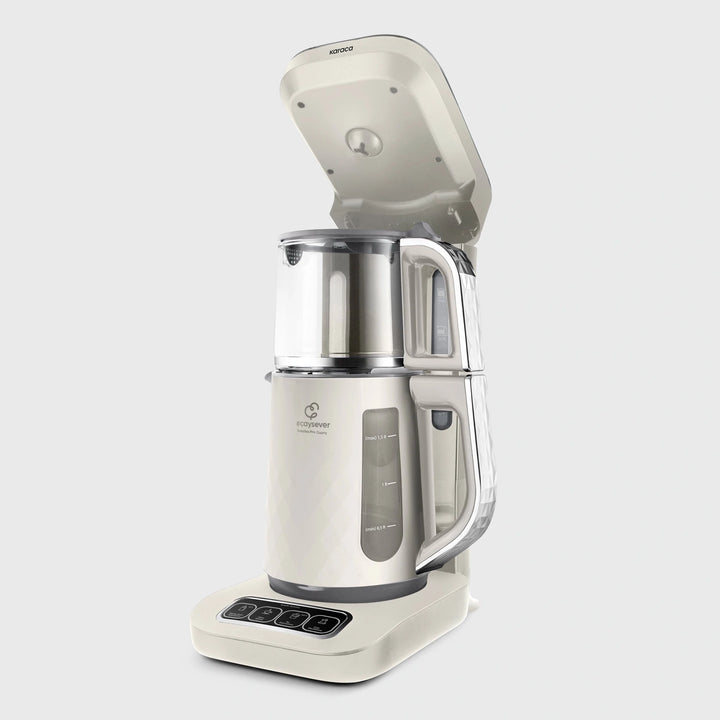 Karaca Çaysever Robotea Pro Quartz 4 - i - 1 talende te - og kaffemaskine – Creamy - Løven Home