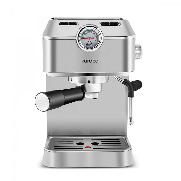 Karaca Coffee Art 1101 Kaffemaskine m/Mælkeskummer, 20 bar tryk, 1,5L 1100W - Løven Home