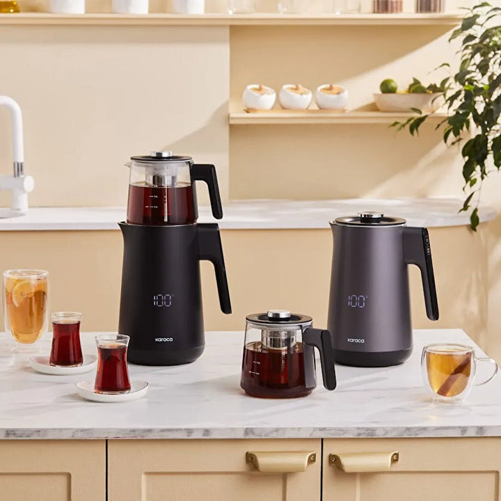 Karaca Cool Touch 1502 El - temaskine – Dobbeltvægget & Digital (Sort) - Løven Home