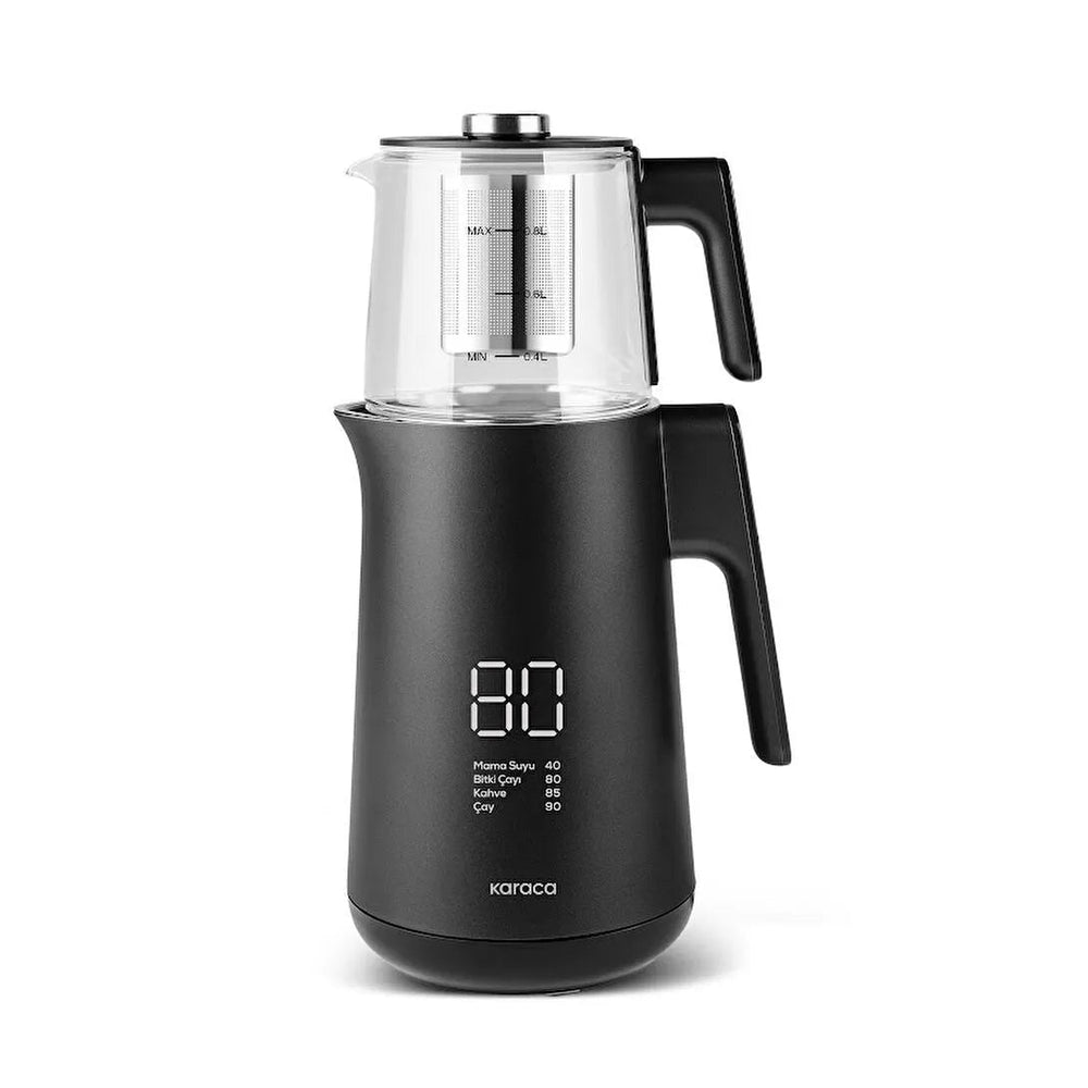 Karaca Cool Touch 1502 El - temaskine – Dobbeltvægget & Digital (Sort) - Løven Home