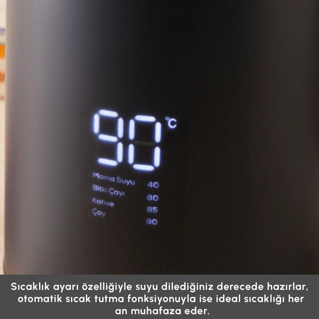 Karaca Cool Touch - 1502 Elektrisk digital temaskine – 2,5 liter | 1500W | Sort - Løven Home
