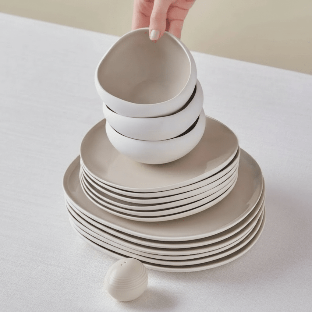 Karaca Earth Collection Cupid 55 dele - Spisestel til 12 personer - Løven Home