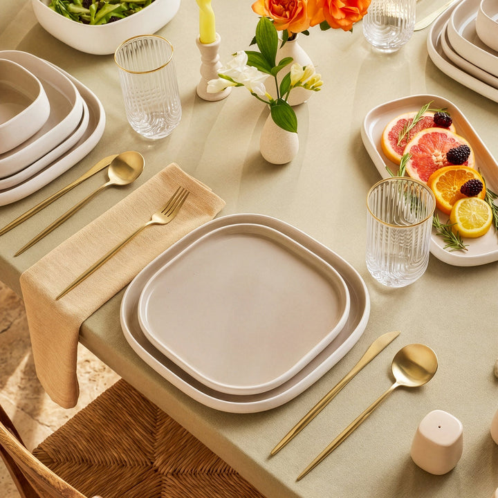 Karaca Earth Collection Cupid Beige Spisestel – 55 Dele til 12 Personer - Løven Home