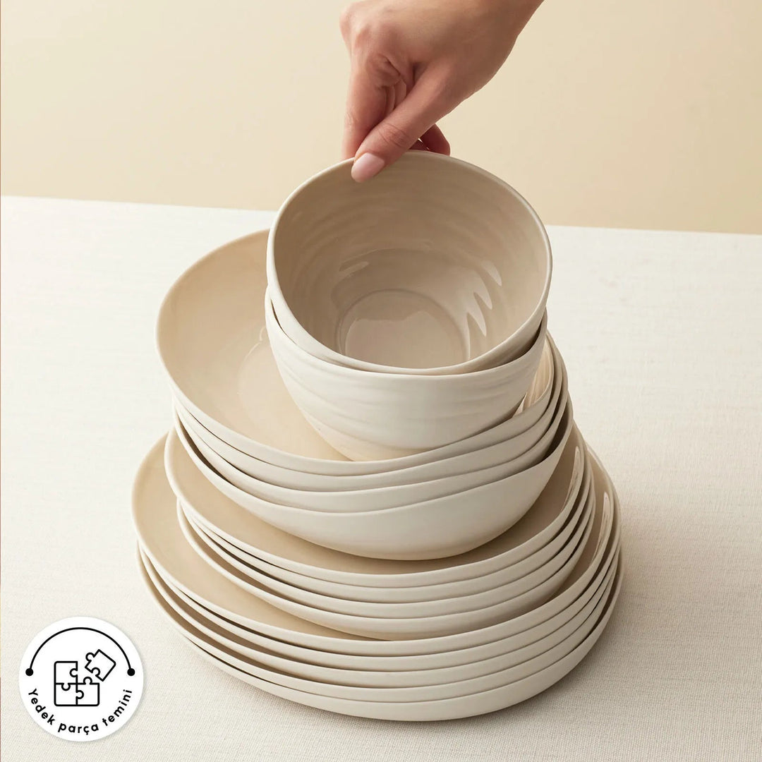 Karaca Earth Collection Rise – 55 dele Middagsservice til 12 personer - Løven Home