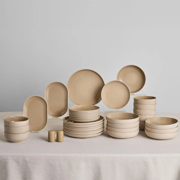 Karaca Earth Collection Terra – 36 dele Middagsservice til 8 personer, Beige - Løven Home