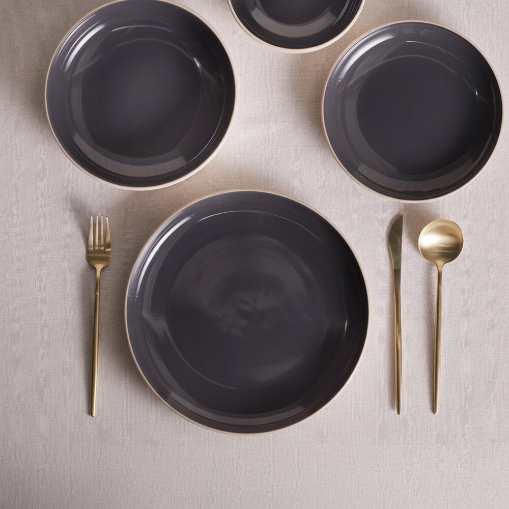 Karaca Earth Collection Terra 36 Dele – Spisesæt til 8 Personer, Antracit - Løven Home