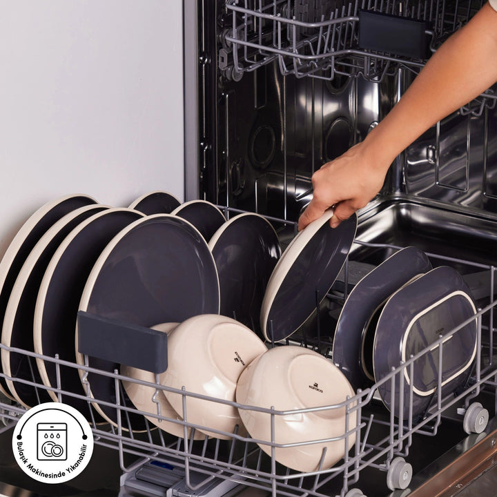 Karaca Earth Collection Terra 36 Dele – Spisesæt til 8 Personer, Antracit - Løven Home