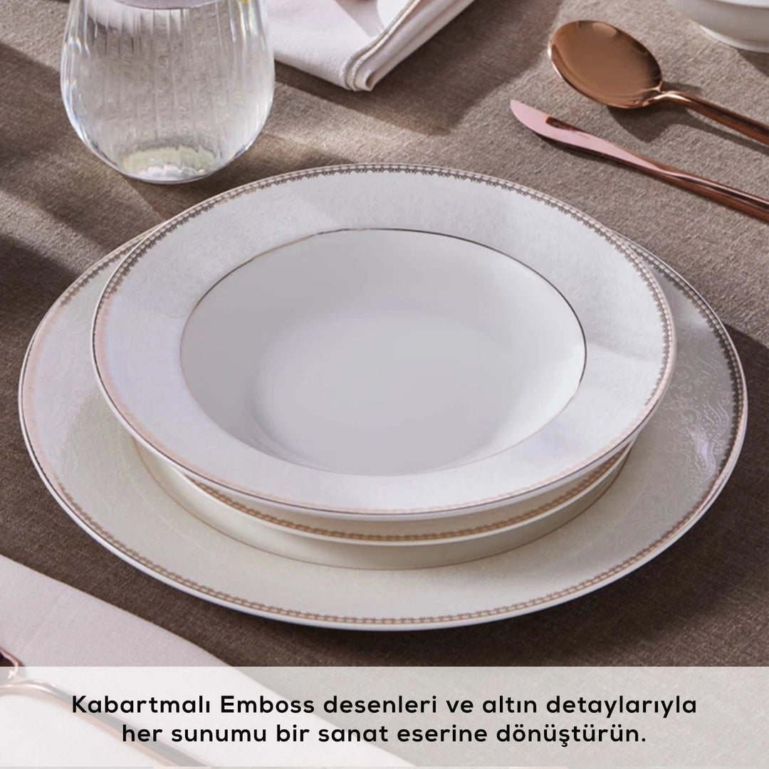 Karaca Elegance Bone Lumina – 24 dele Middagsservice til 6 personer - Løven Home