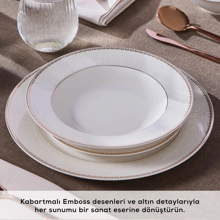 Karaca Elegance Bone Lumina – 24 dele Middagsservice til 6 personer - Løven Home