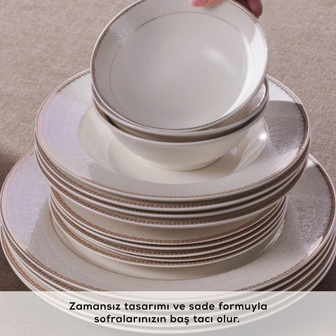 Karaca Elegance Bone Lumina – 24 dele Middagsservice til 6 personer - Løven Home