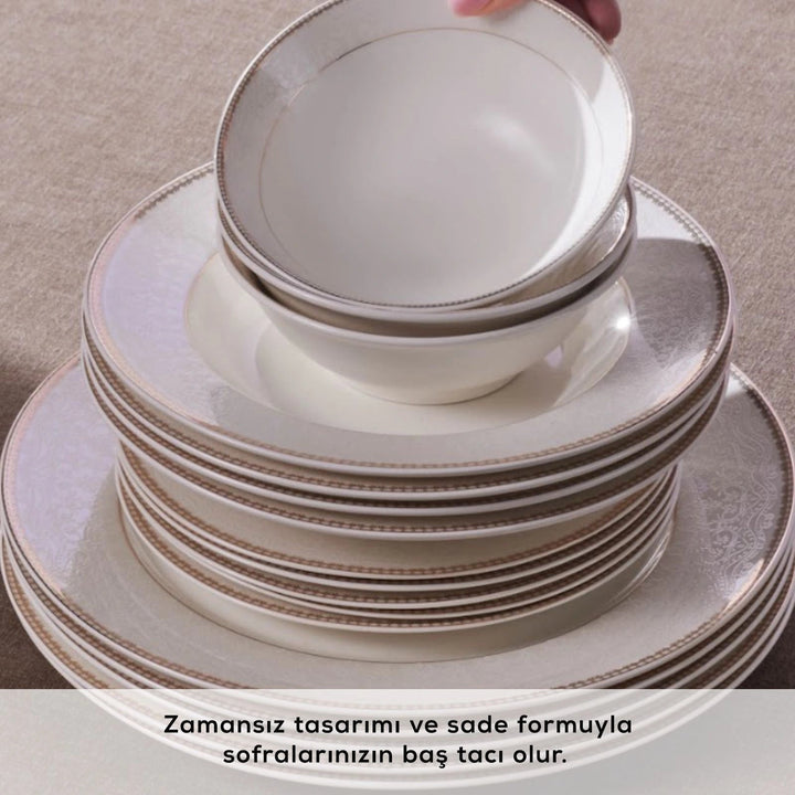 Karaca Elegance Bone Lumina – 24 dele Middagsservice til 6 personer - Løven Home