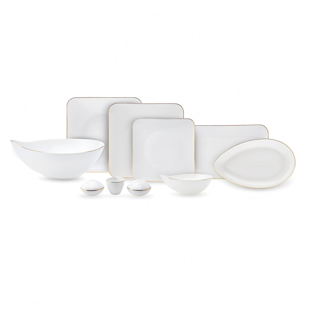 Karaca Elinor Porcelænssæt Guldkant - 24 dele 6 personer - Løven Home