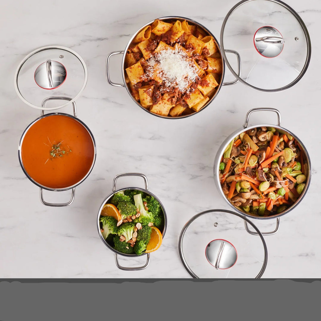 Karaca Emirgan Induktion 8 - delt Rustfrit Stål Grydesæt - Løven Home