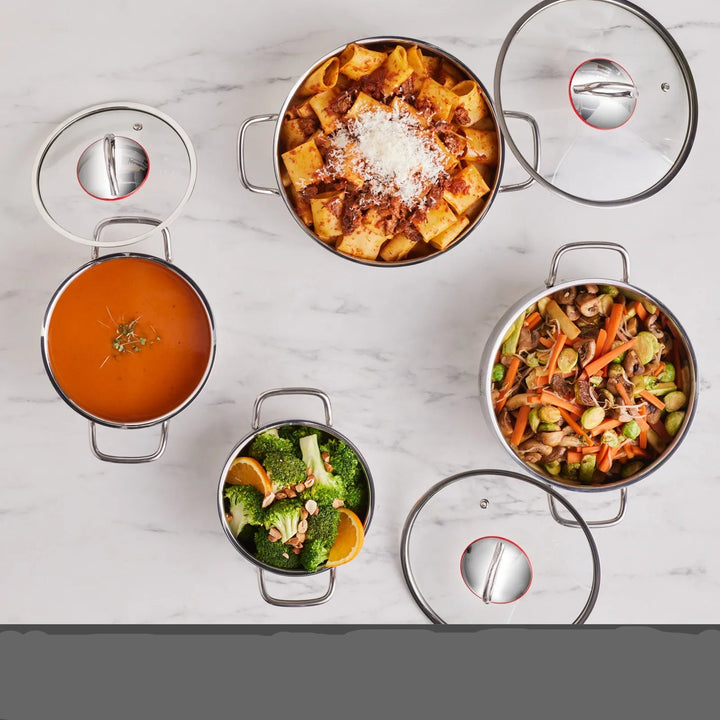 Karaca Emirgan Induktion 8 - delt Rustfrit Stål Grydesæt - Løven Home