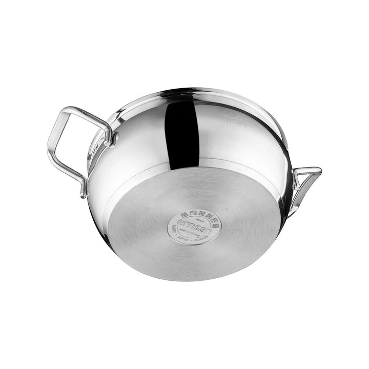 Karaca Emsan Cemre – 8 dele Induktionskompatibelt Grydesæt i Rustfrit Stål - Løven Home