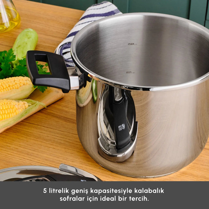 Karaca - Emsan Marsilya - Induktionsbaseret Trykkoger - 5 liter - Løven Home