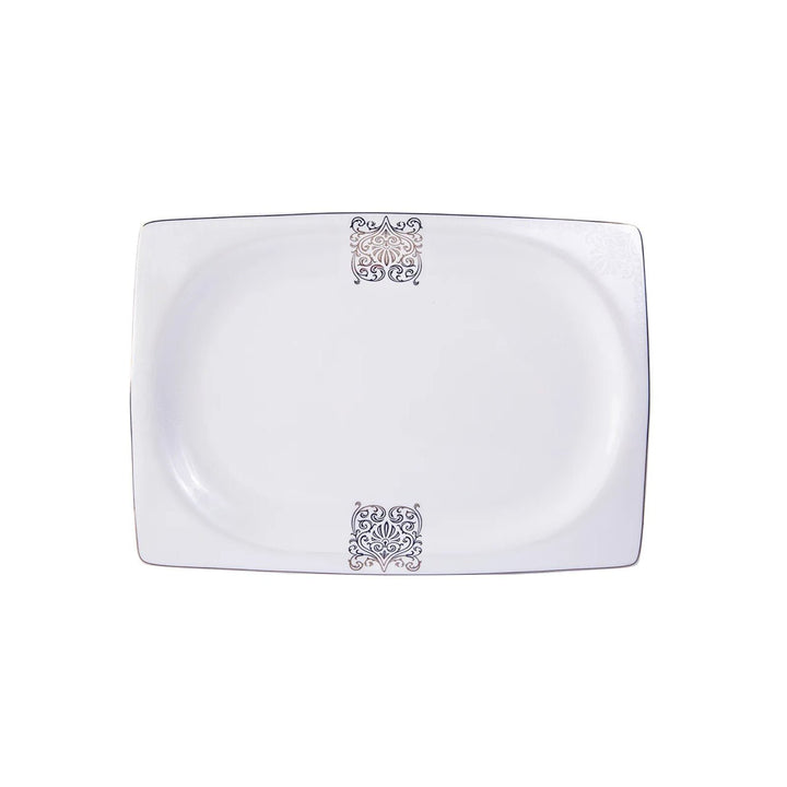 Karaca Fine Bone Lotus 41 - delt Middagssæt til 8 Personer – Kvadratisk - Løven Home