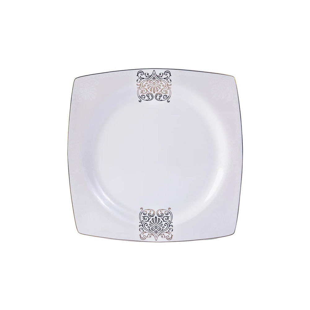 Karaca Fine Bone Lotus 41 - delt Middagssæt til 8 Personer – Kvadratisk - Løven Home