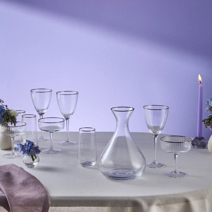 Karaca Fine Pearl – 37 dele Glassæt med Platin - Løven Home