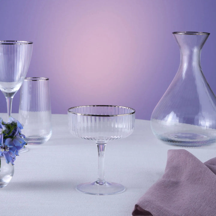 Karaca Fine Pearl – 37 dele Glassæt med Platin - Løven Home