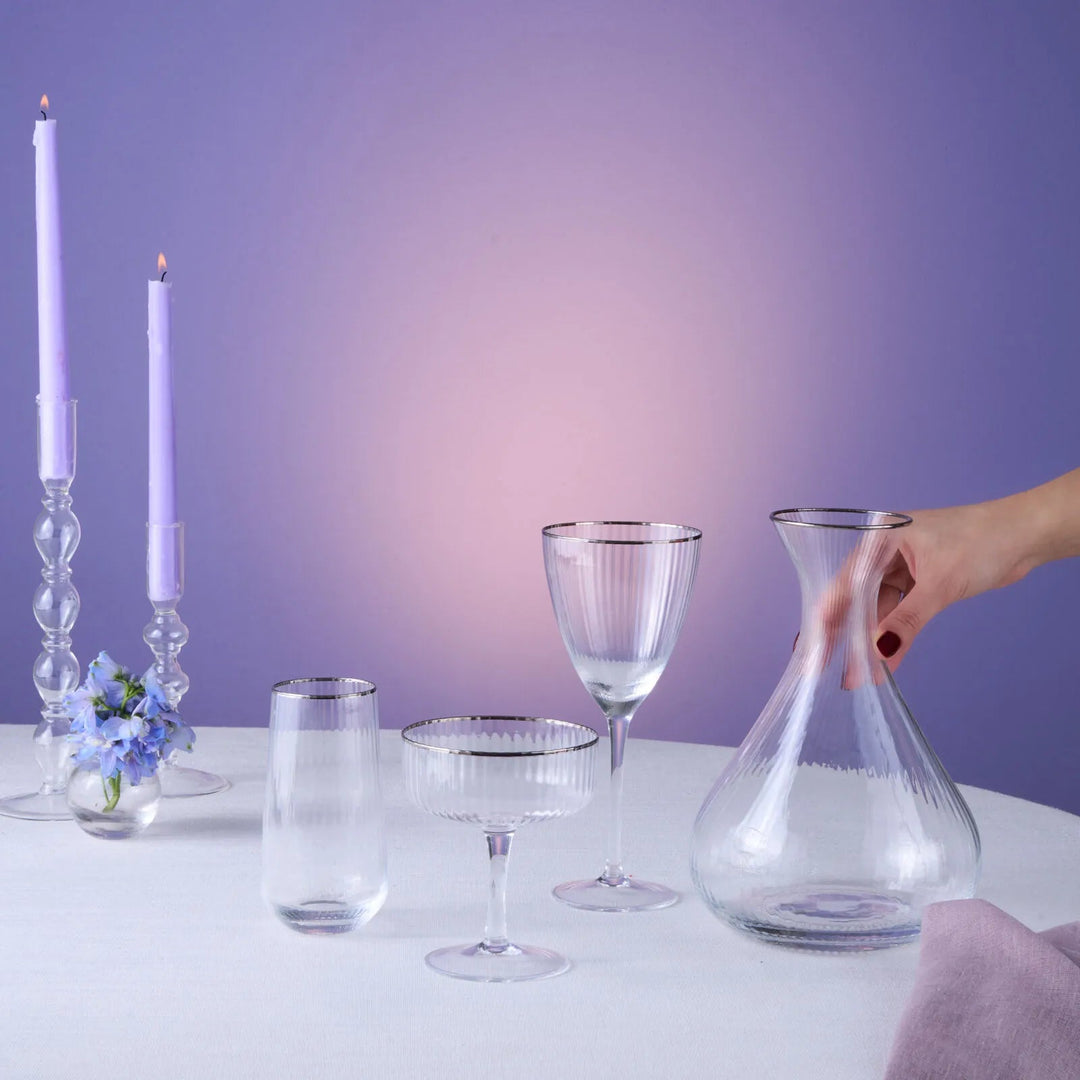 Karaca Fine Pearl – 37 dele Glassæt med Platin - Løven Home