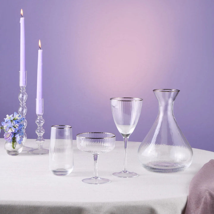 Karaca Fine Pearl – 37 dele Glassæt med Platin - Løven Home