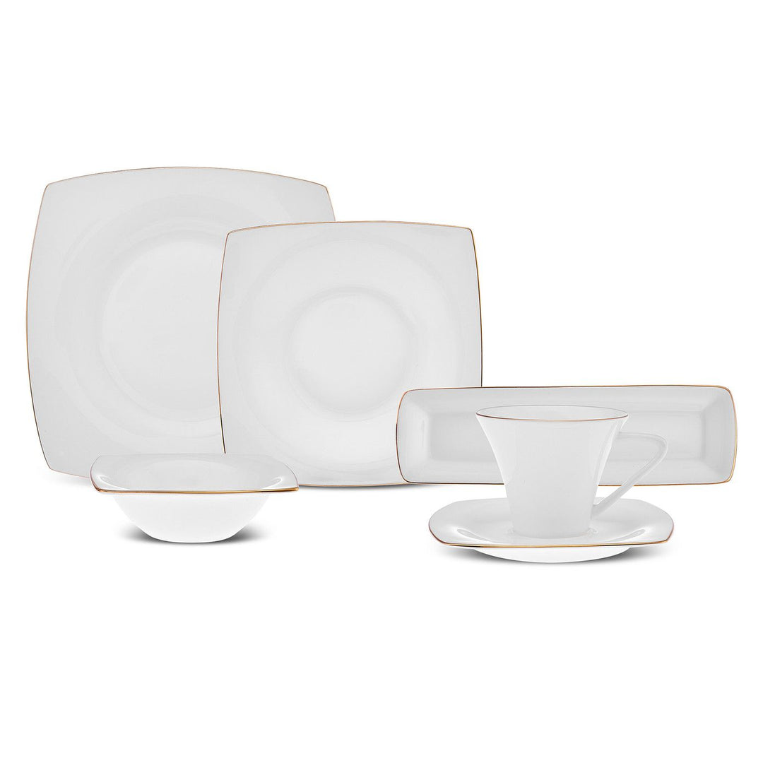 Karaca Fine Pearl Ragusa 26 - delt Morgenmadssæt til 6 personer Guld - Løven Home