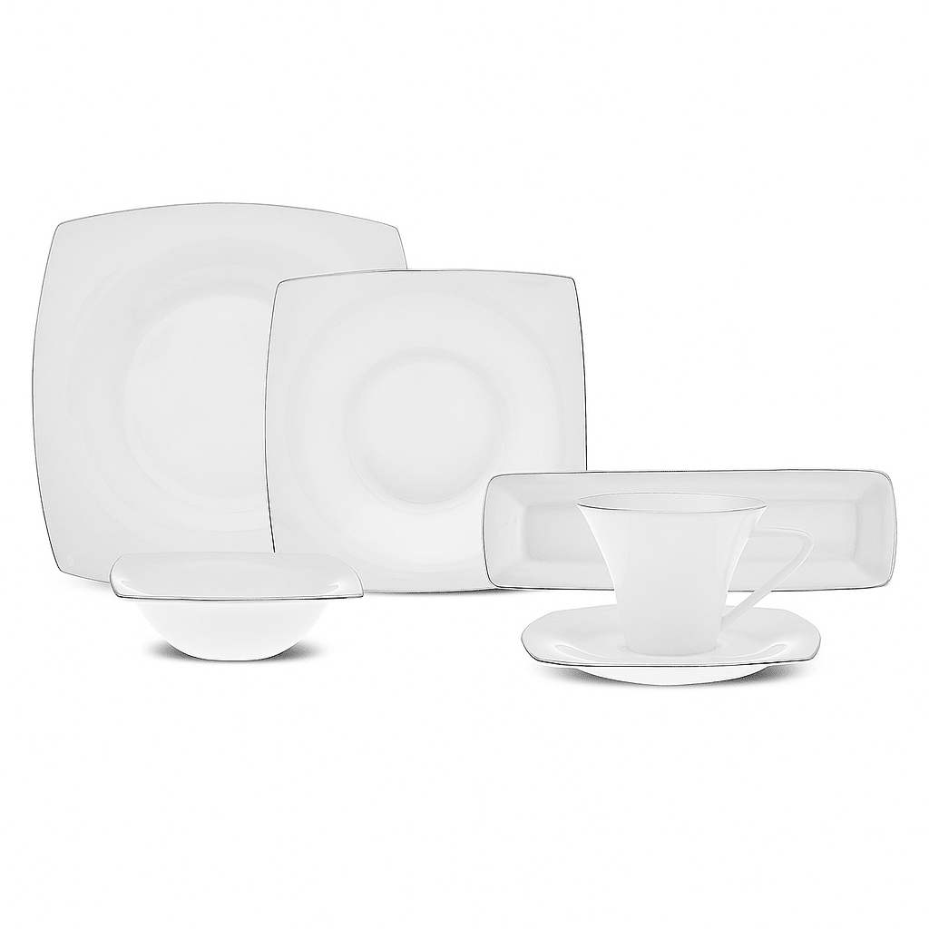 Karaca Fine Pearl Ragusa 26 - delt til 6 personer Sølv - Løven Home