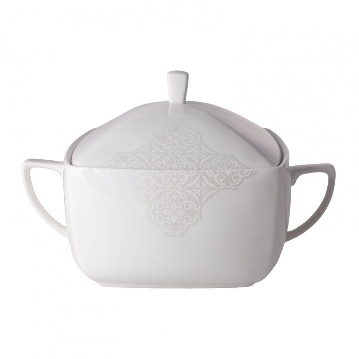 Karaca Fine Pearl Valentina – 62 - dele Firkantet Spisestel med Perlemor til 12 Personer - Løven Home