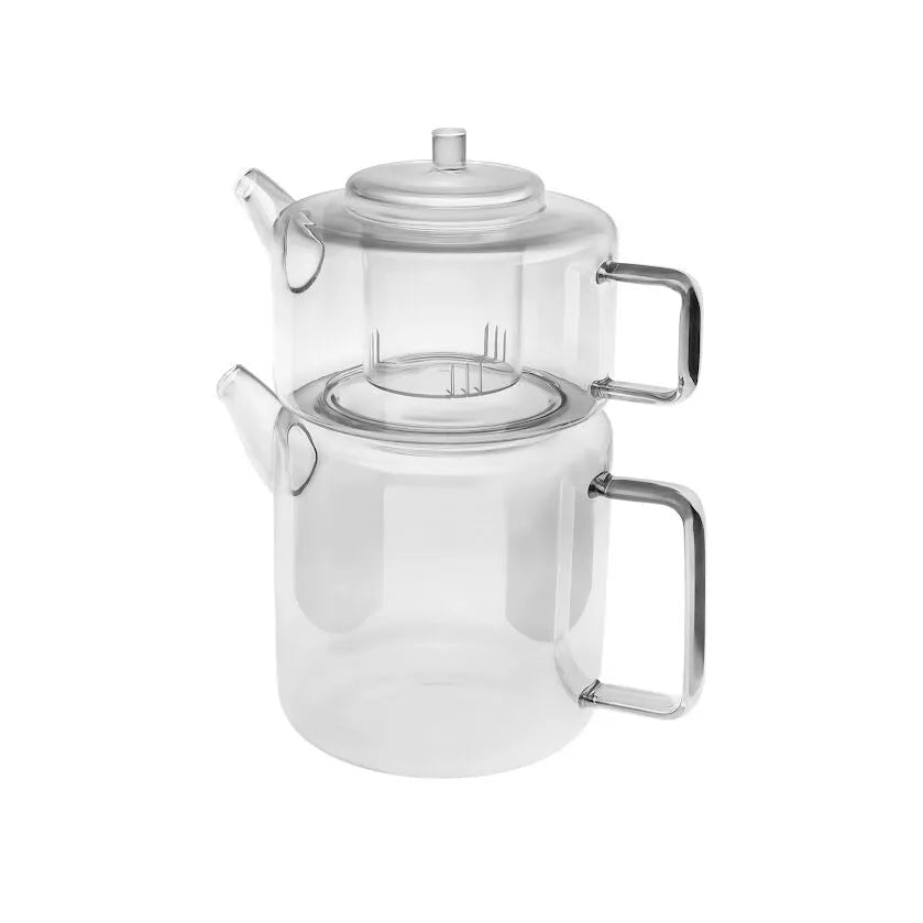 Karaca Flat Borosilikat Glas Tekande - Transparent - Løven Home