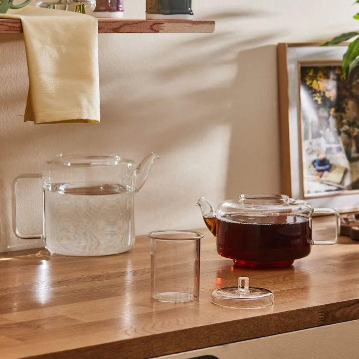 Karaca Flat Borosilikat Glas Tekande - Transparent - Løven Home