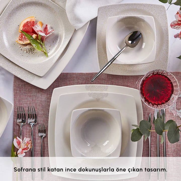 Karaca Flava Porcelænssæt - 24 dele 6 personer - Løven Home