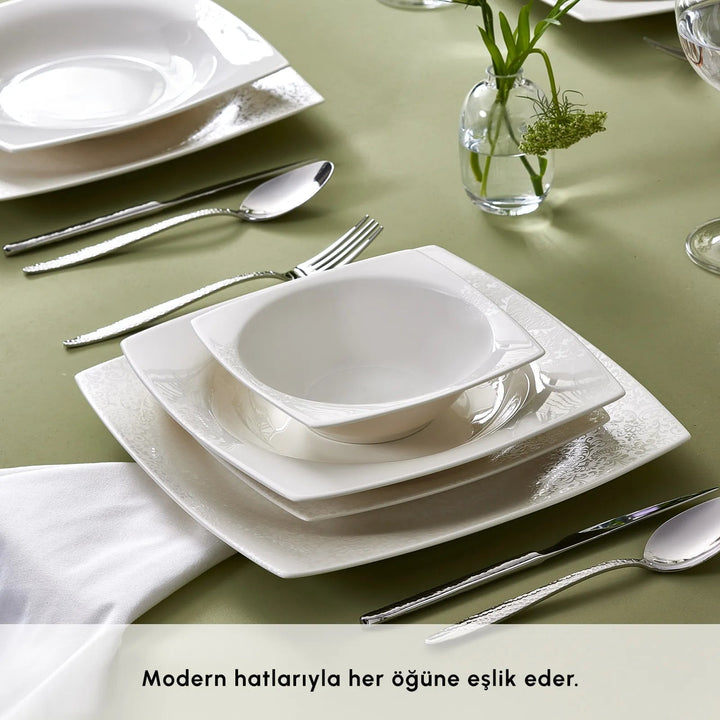 Karaca Flava Porcelænssæt - 24 dele 6 personer - Løven Home