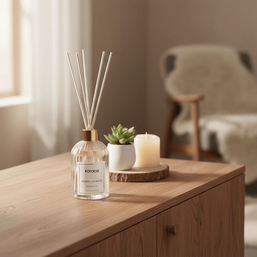 Karaca Floral Intense Duft med Duftpinde – White Jasmine 235 ml - Løven Home