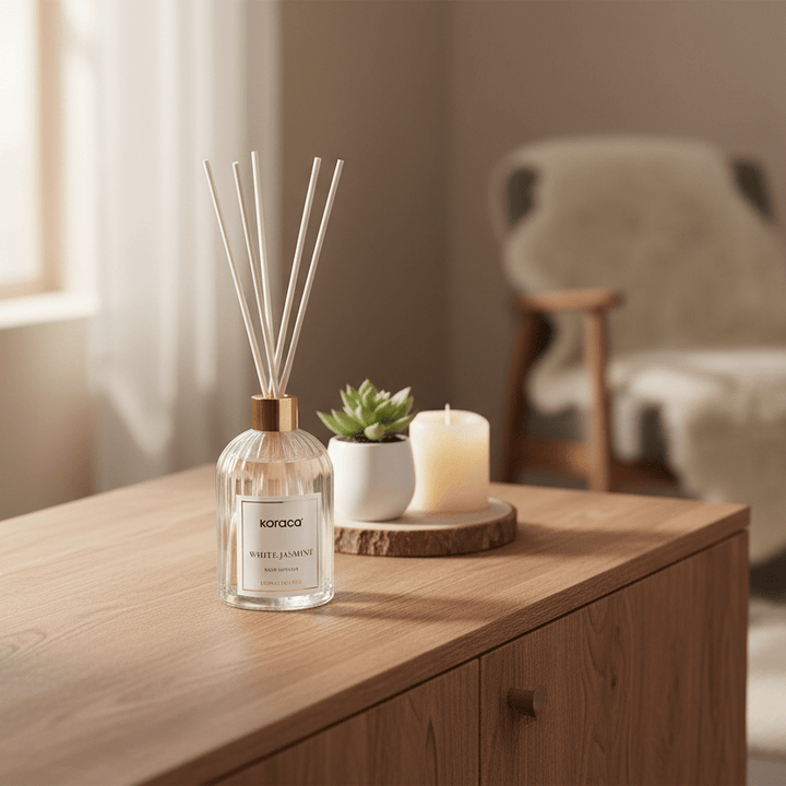 Karaca Floral Intense Duft med Duftpinde – White Jasmine 235 ml - Løven Home