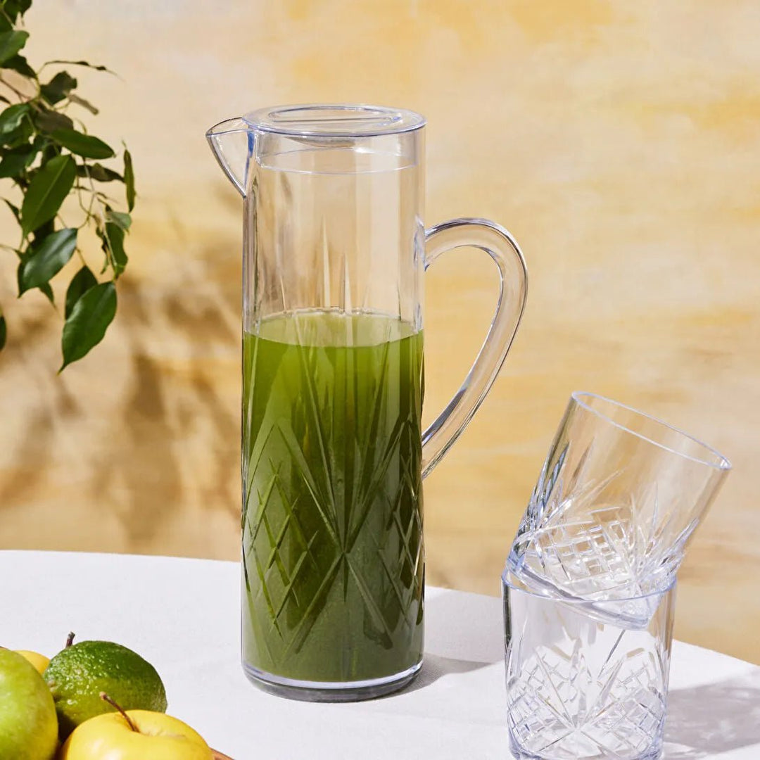 Karaca - Foret Vandkandesæt - 1,5 liter | Plast | Transparent | 5 dele | 4 pers. - Løven Home