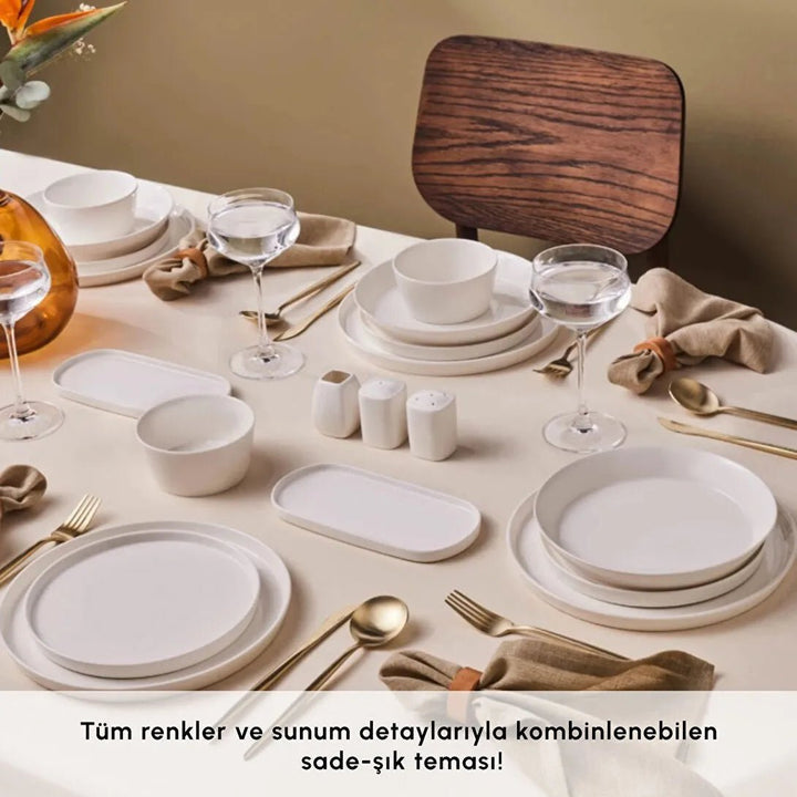 Karaca Forever Bone Bomo 53 delt Porcelæn sæt til 12 personer - Løven Home