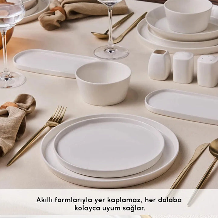 Karaca Forever Bone Bomo 53 delt Porcelæn sæt til 12 personer - Løven Home