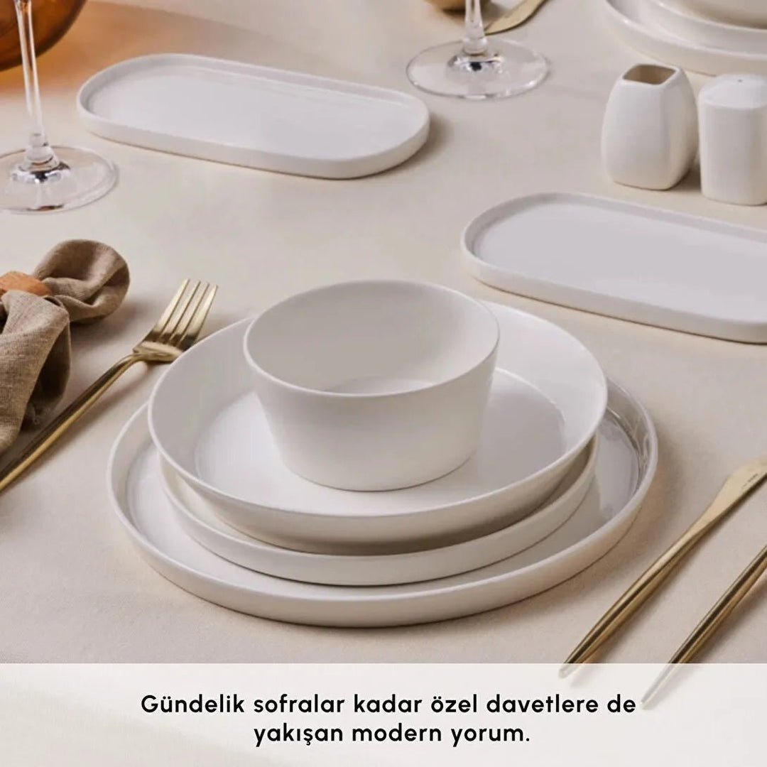 Karaca Forever Bone Bomo 53 delt Porcelæn sæt til 12 personer - Løven Home