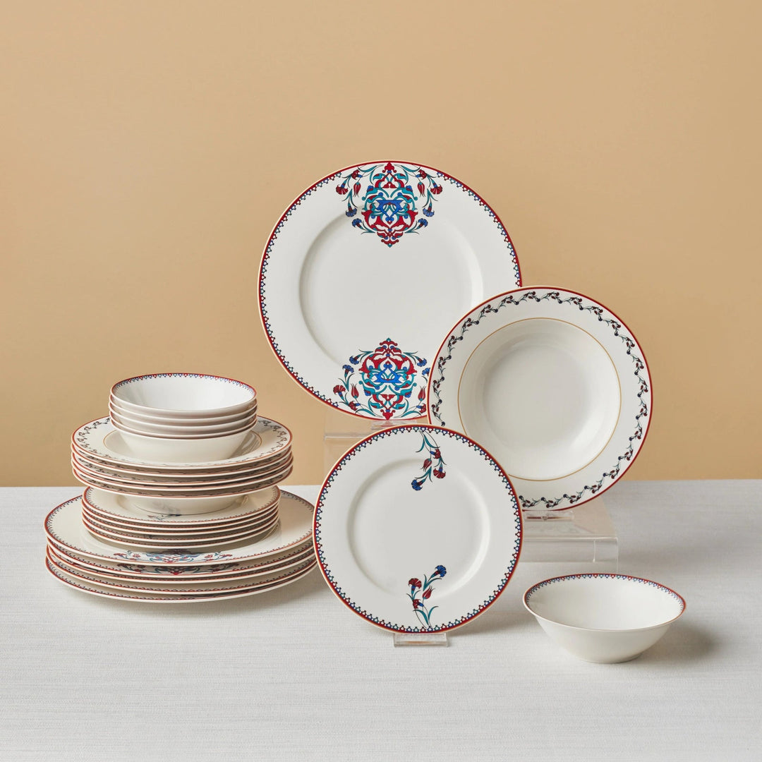 Karaca Forever Bone Nakkaş – 24 dele middagssæt til 6 personer - Løven Home